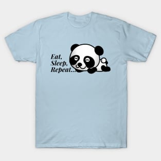 Eat,Sleep, Repeat Lazy Cute Panda T-Shirt